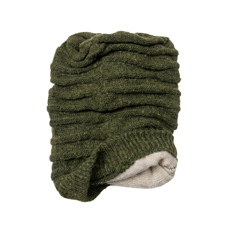 Oversized Moss Green Beanie