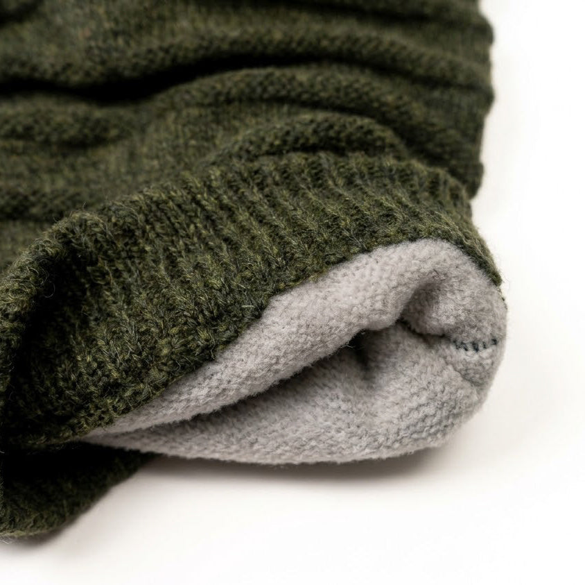 Oversized Moss Green Beanie