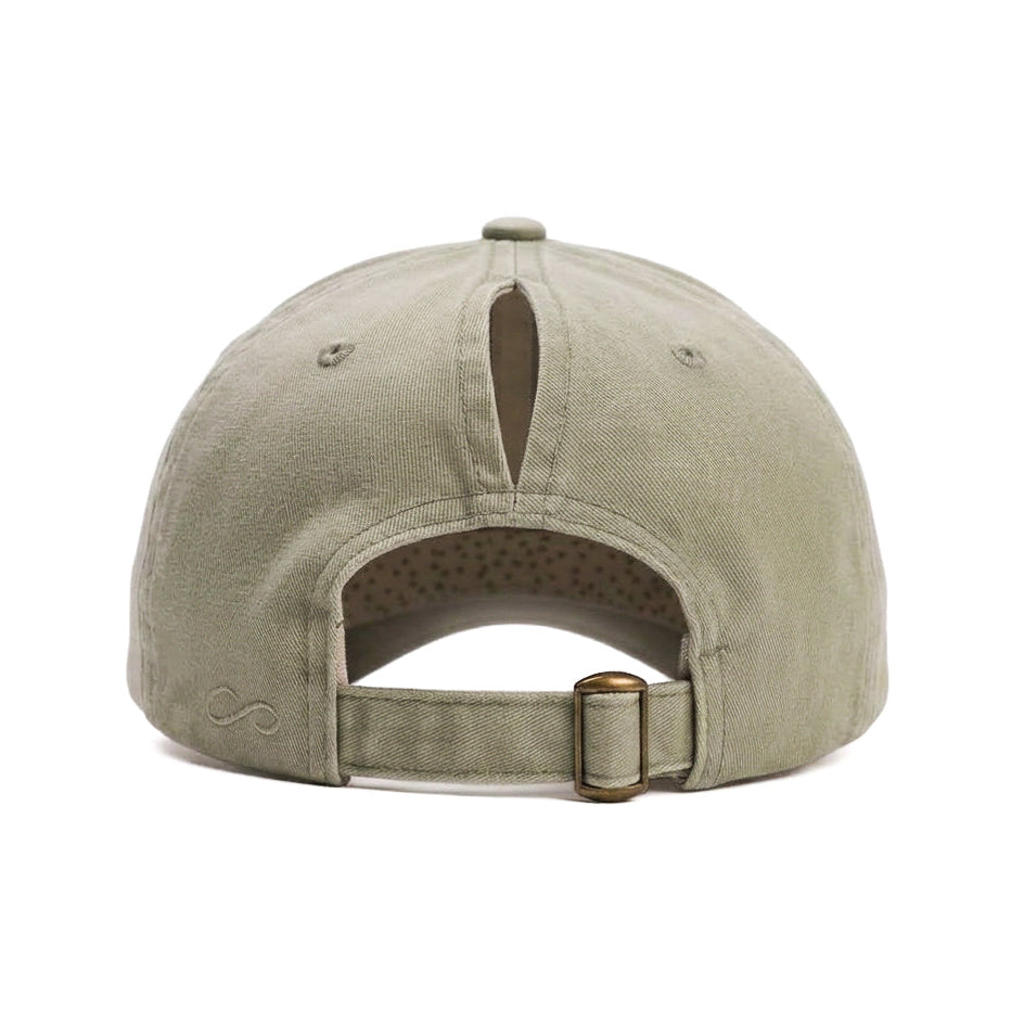 Ponytail Scrubed Tea Green Jeans Cap