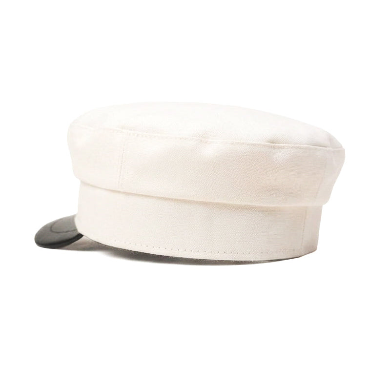 Woven Leather Cap Black Brim