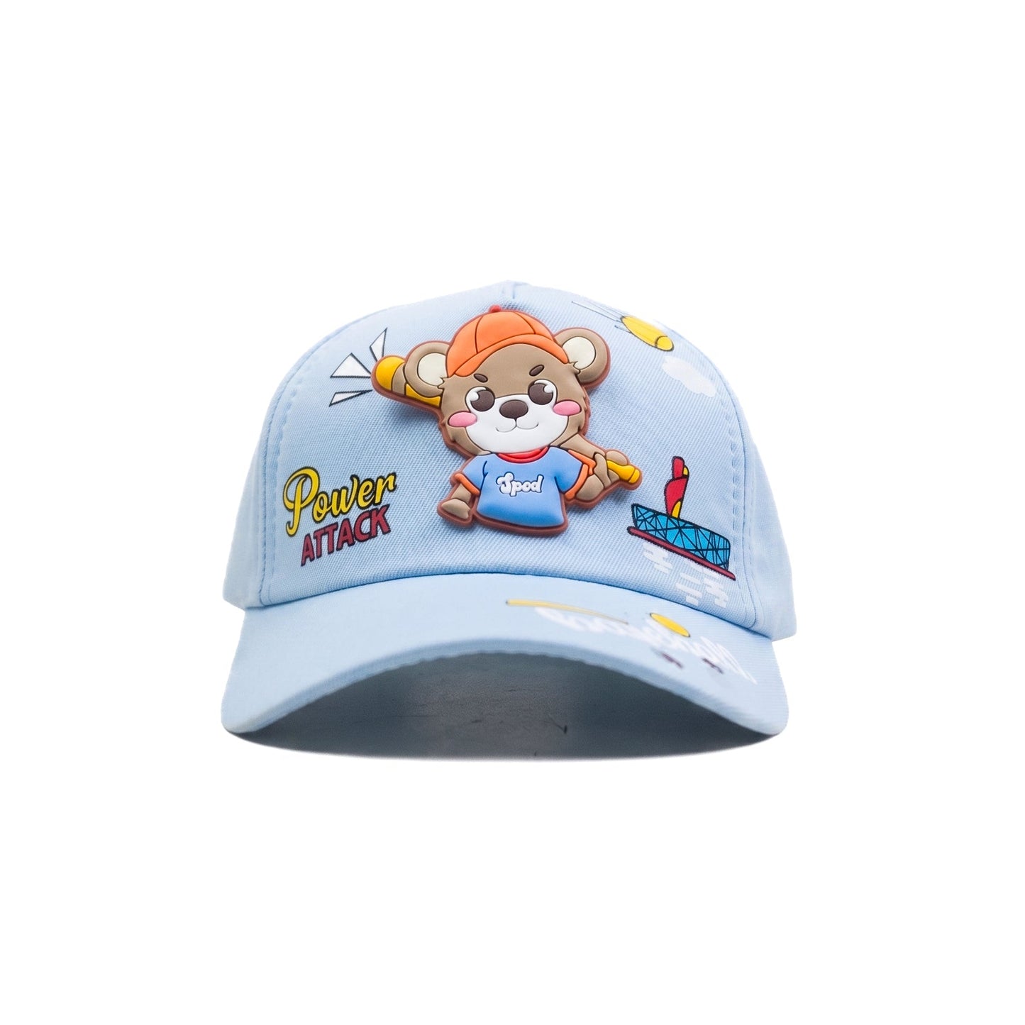 Blue Teady Power Attack  Kids Funday Baseball Cap