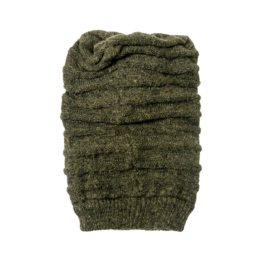 Oversized Moss Green Beanie