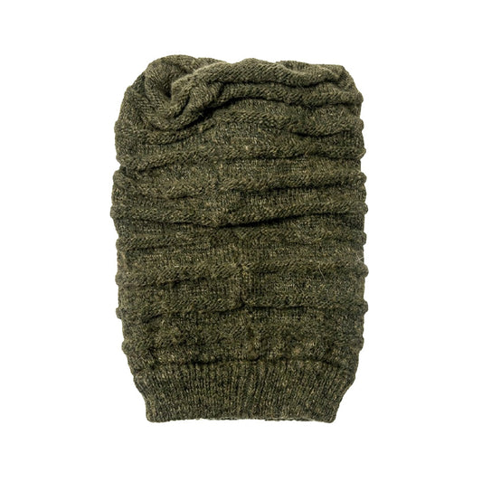 Oversized Moss Green Beanie