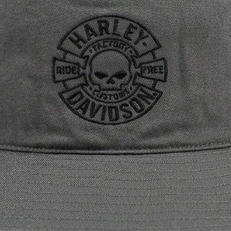 Harley Davidson Grey Bucket Hat