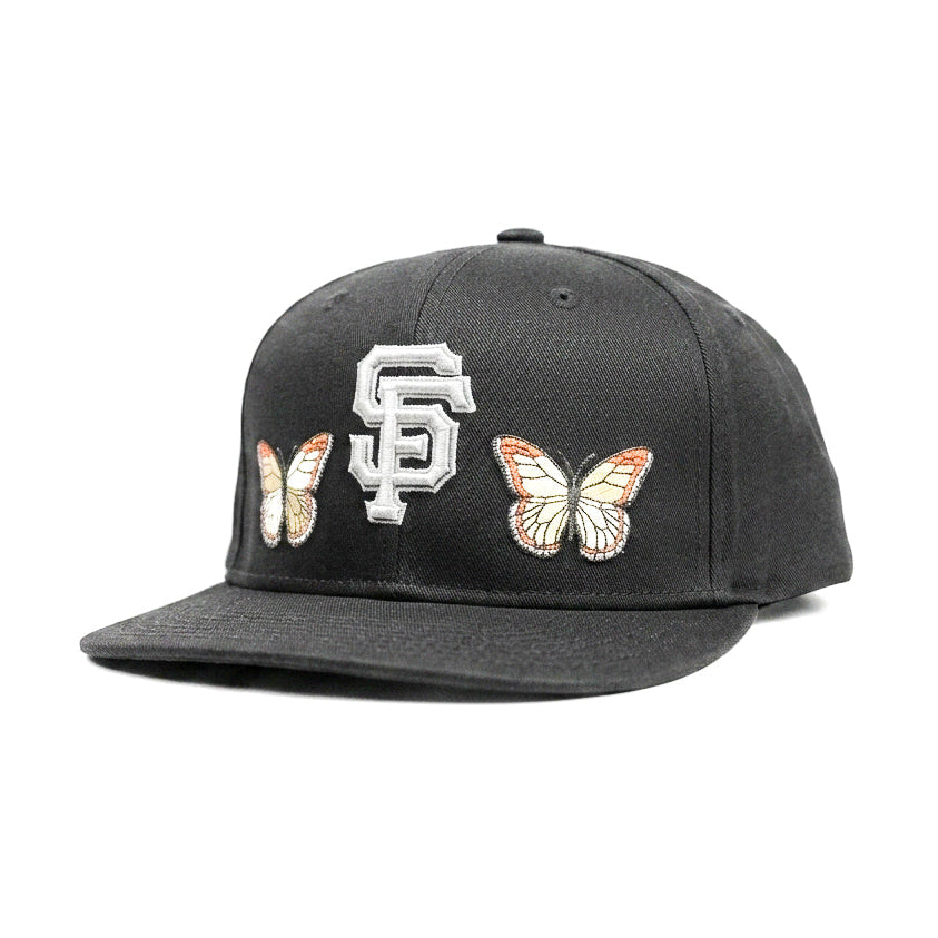 SF Grey Butterfly Snapback Cap
