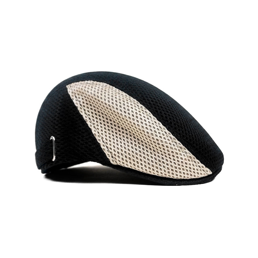 Black and White Vintage Newsboy Cap