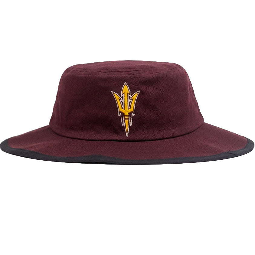 Zephyr Yellow Trident Maroon Bucket Hat