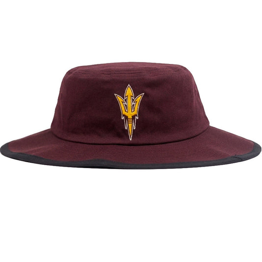 Zephyr Yellow Trident Maroon Bucket Hat