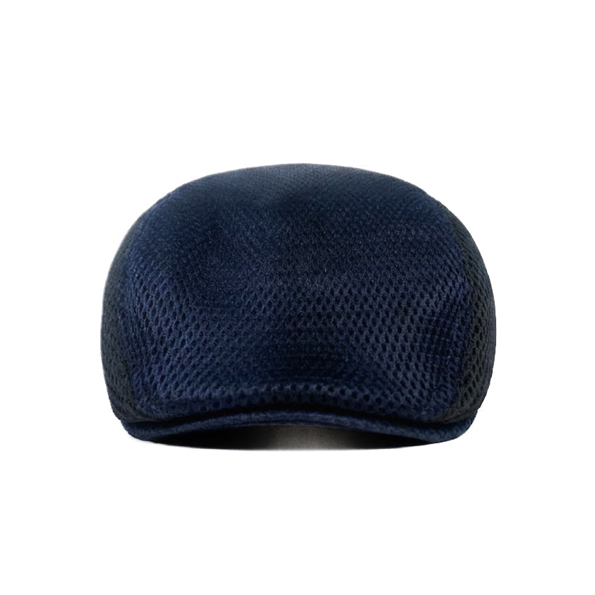 Blue Black Vintage Newsboy Cap