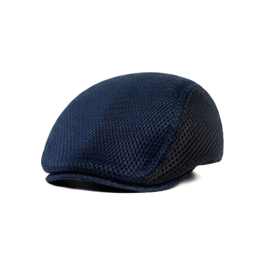 Blue Black Vintage Newsboy Cap
