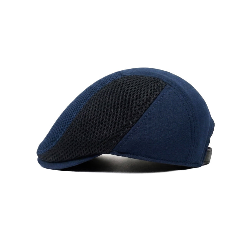 Blue Black Vintage Newsboy Cap