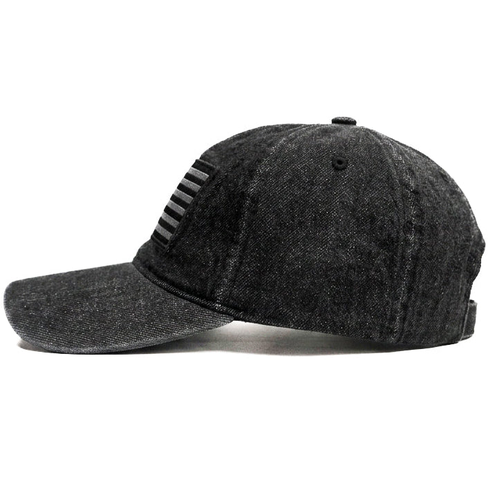 US Black Grey Fitted Cap