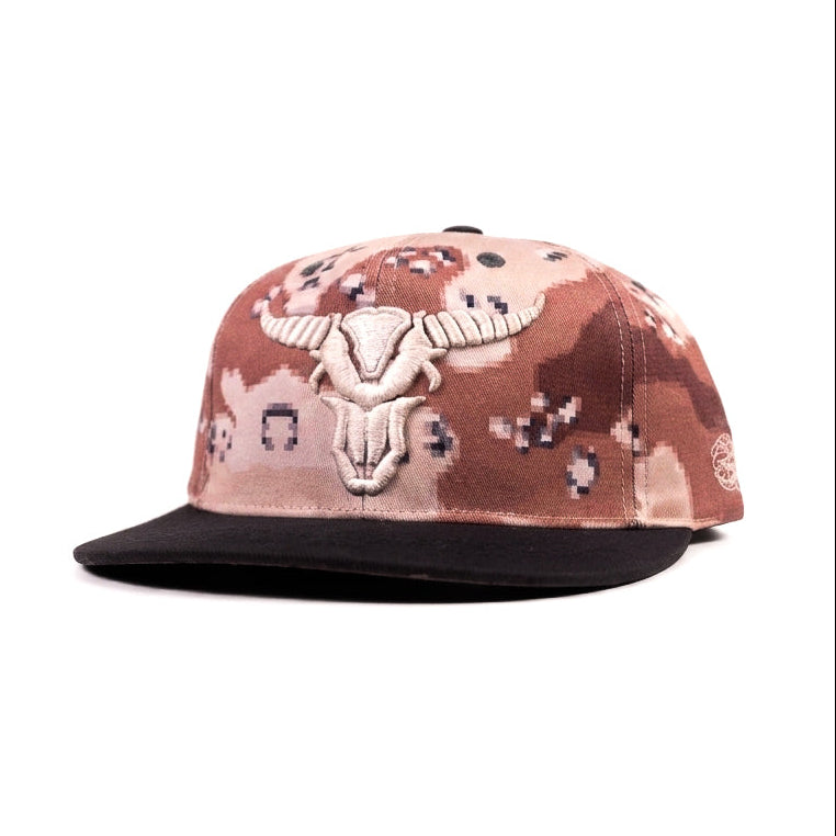 Go For Broke Bull Limited Edition Camo Snapback Cap