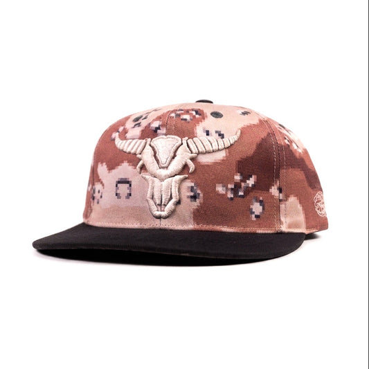 Go For Broke Bull Limited Edition Camo Snapback Cap