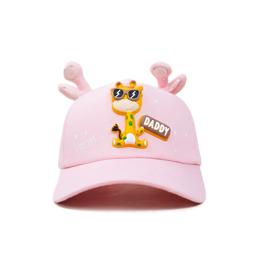 Baby Pink Girraff Kids Funday Cap
