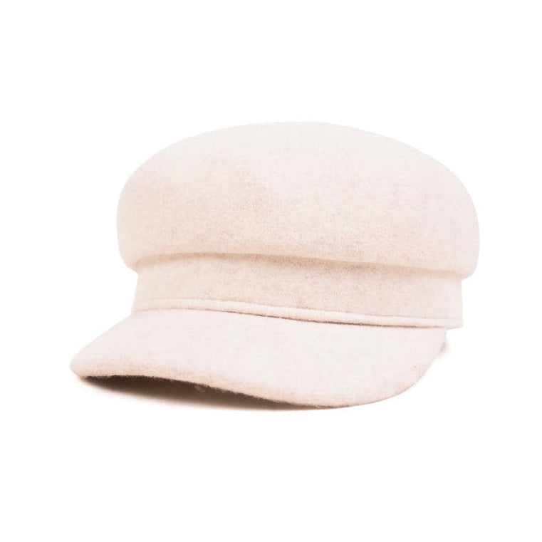 White Snowveil Newsboy Cap