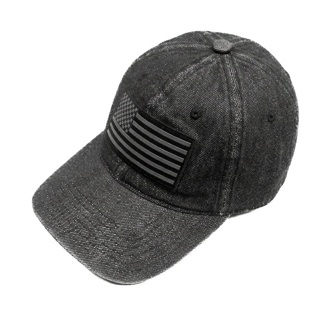 US Black Grey Fitted Cap