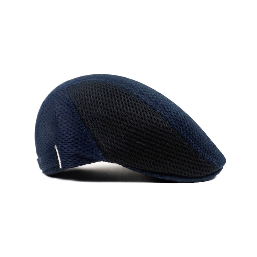 Blue Black Vintage Newsboy Cap
