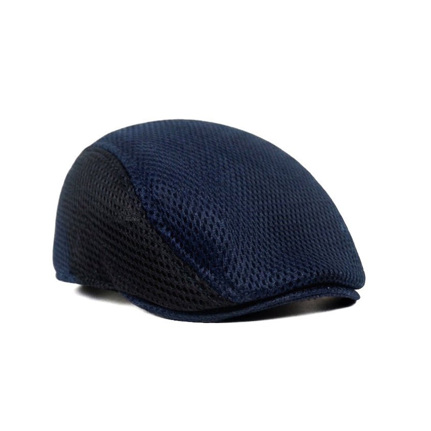Blue Black Vintage Newsboy Cap