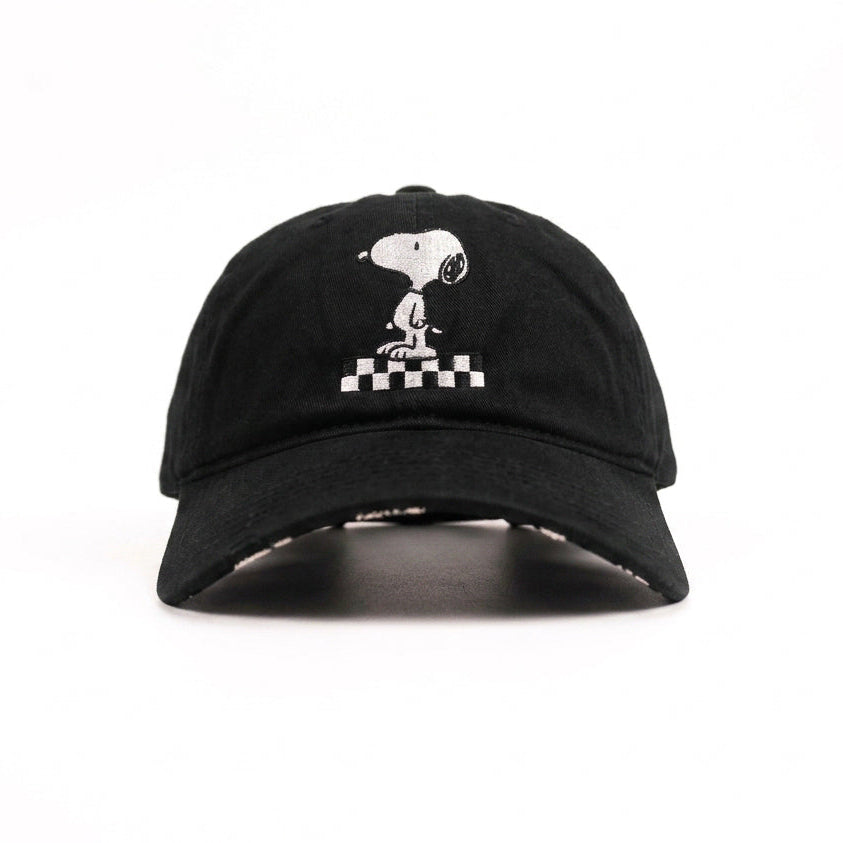 Snoopy The Dog Black Bockless Cap