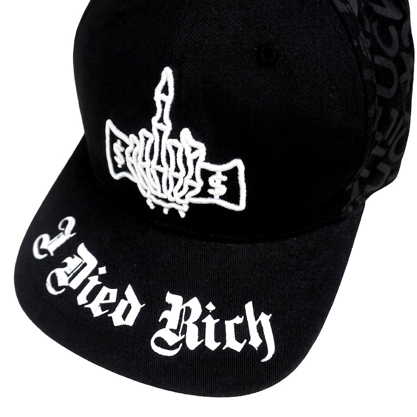 I Died Rich Snapback Cap
