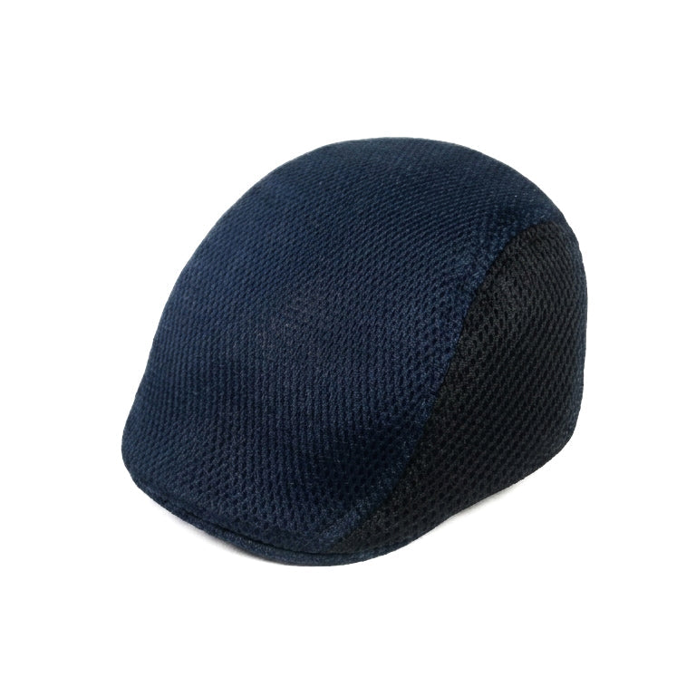 Blue Black Vintage Newsboy Cap
