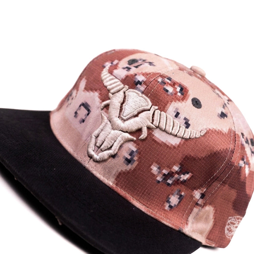 Go For Broke Bull Limited Edition Camo Snapback Cap