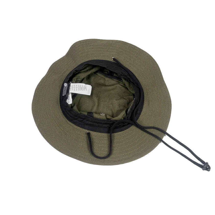Olive Green Boonie Hat With Chin Cord
