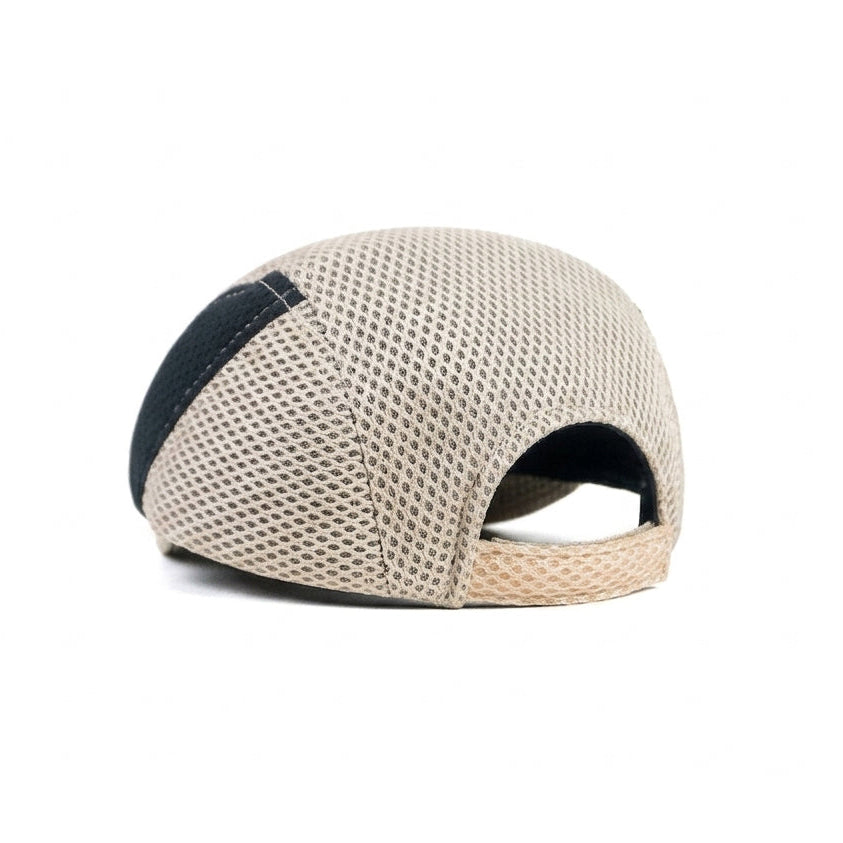 White Black Vintage Newsboy Cap