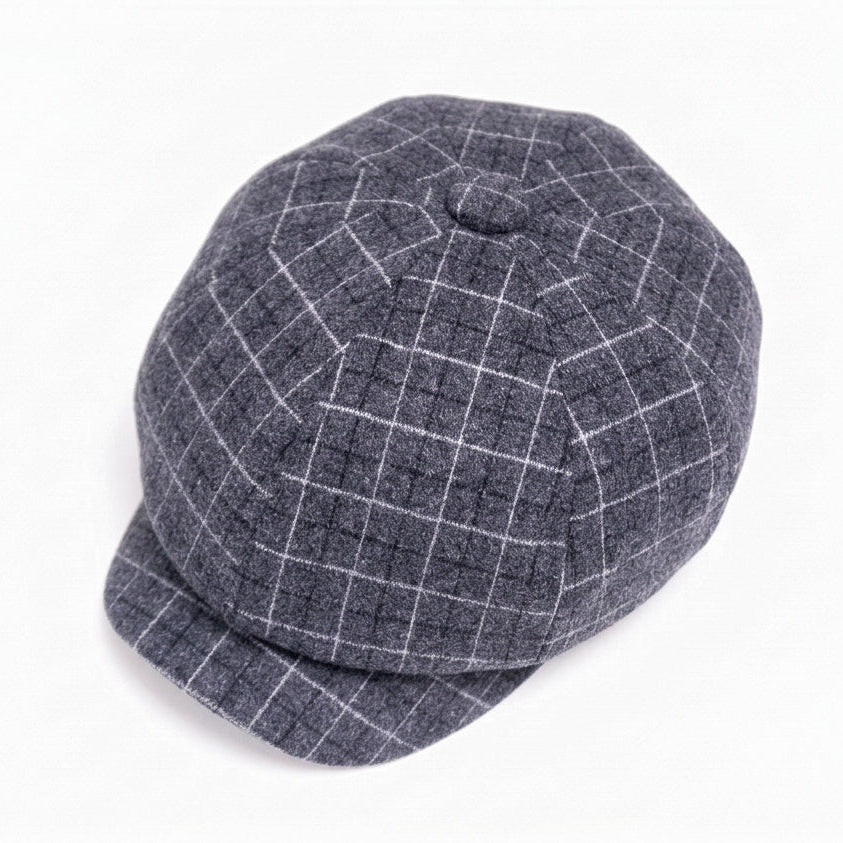 English Grey Newsboy Cap