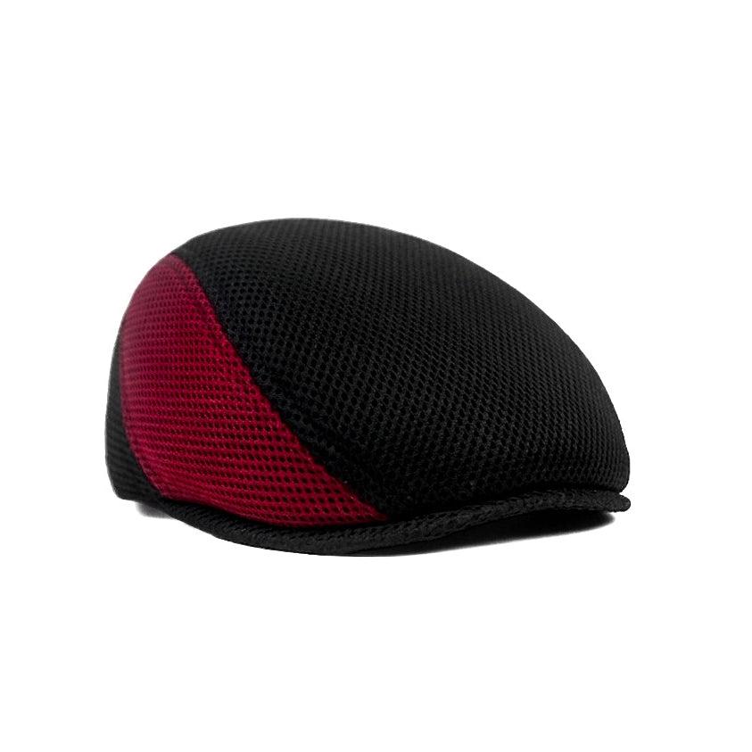 Black and Red Vintage Newsboy Cap