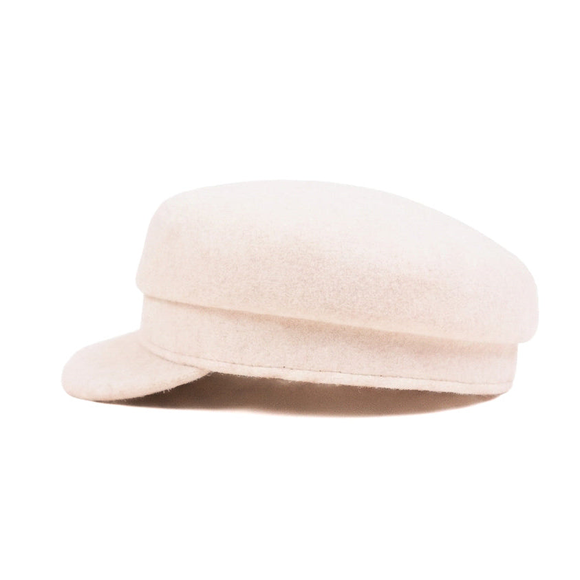 White Snowveil Newsboy Cap
