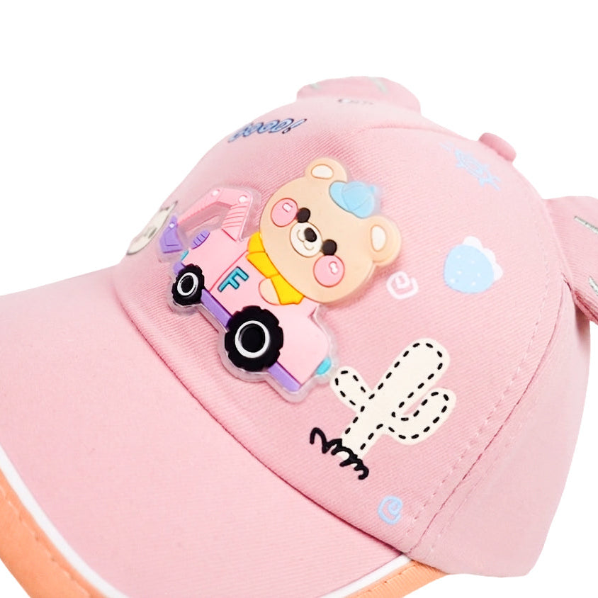 Baby Pink Teady's Joy Ride Funday Kids Cap