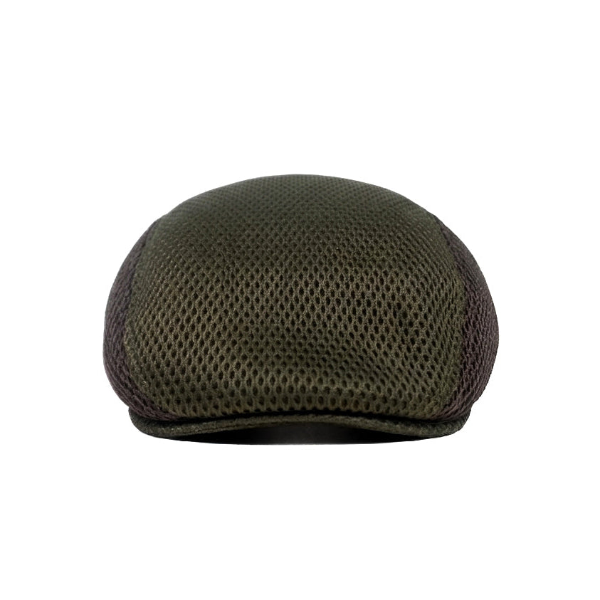 Green Brown Vintage Newsboy Cap