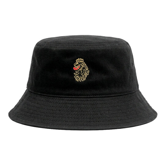 Golden Leo Black Bucket Hat