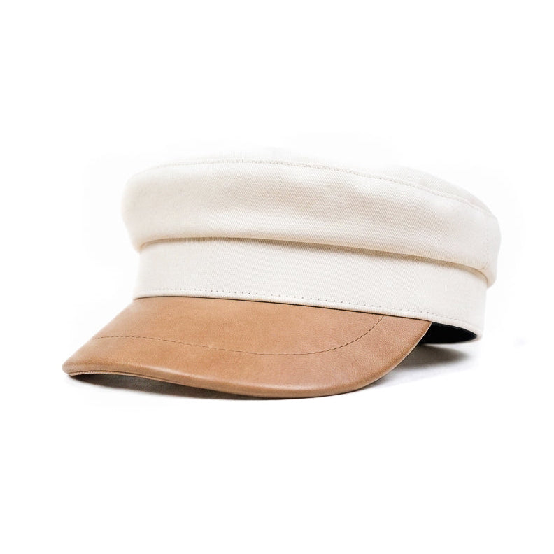 Woven Leather Cap