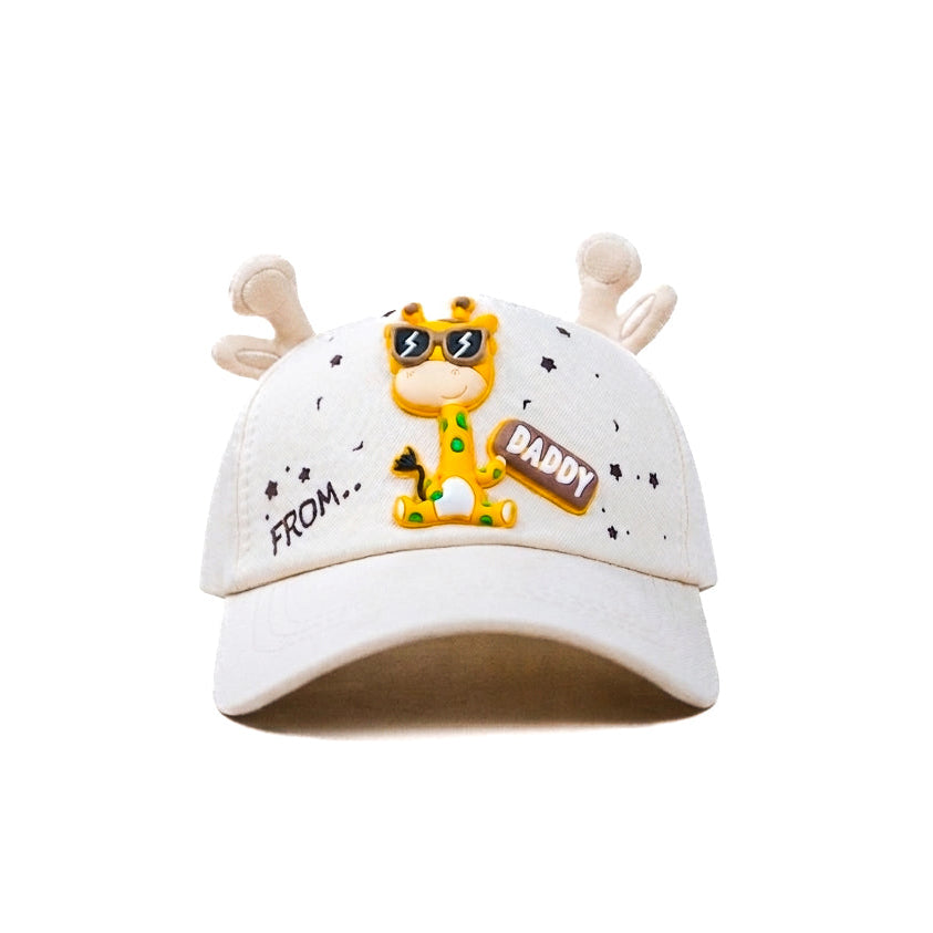 White Girraf Daddy Kids Cap