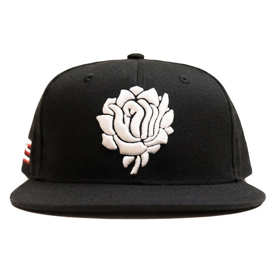 White Rose Snapback cap