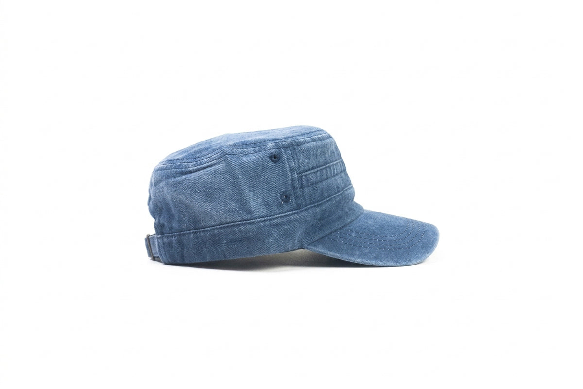 Millitary Blue Denim Jeans Cap