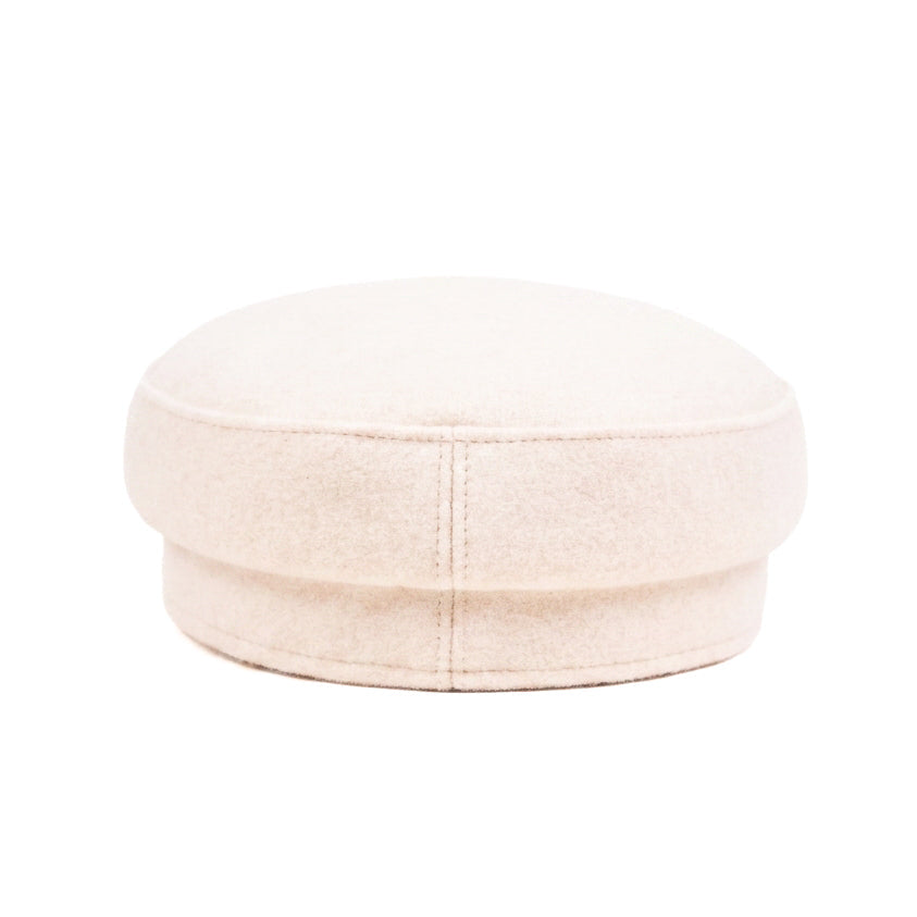 White Snowveil Newsboy Cap