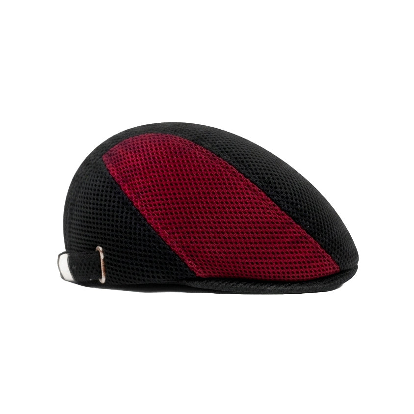Black and Red Vintage Newsboy Cap