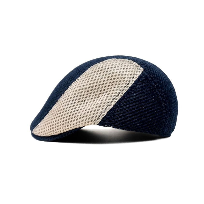 Blue White Vintage Newsboy Cap