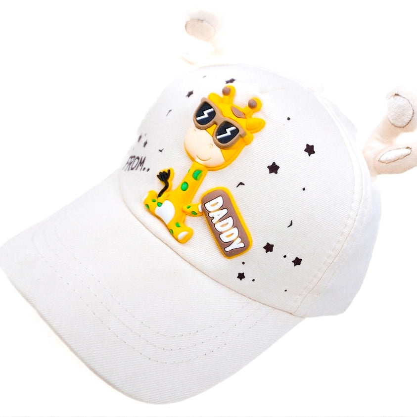 White Girraf Daddy Kids Cap