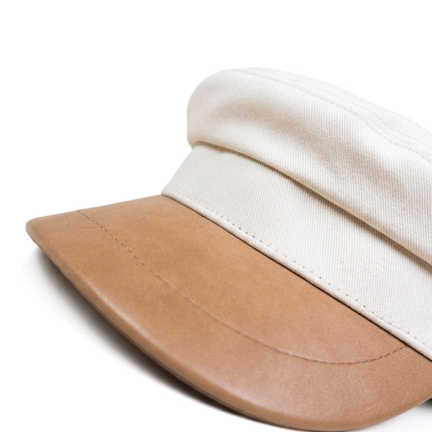 Woven Leather Cap