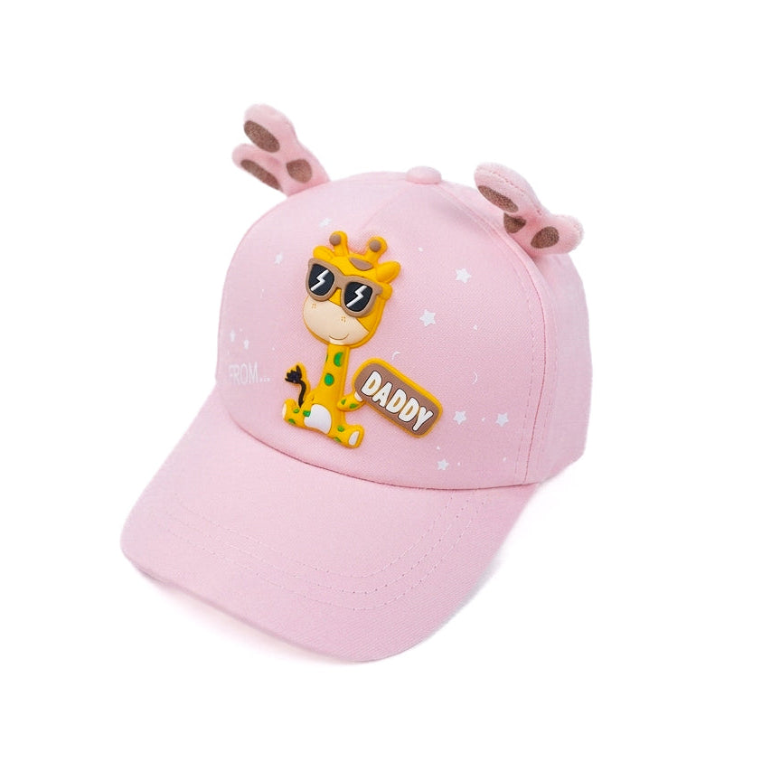 Baby Pink Girraff Kids Funday Cap
