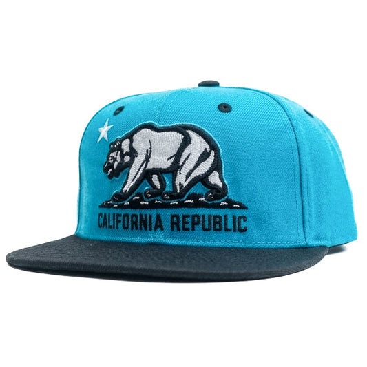 California Republic Blue Snapback Cap