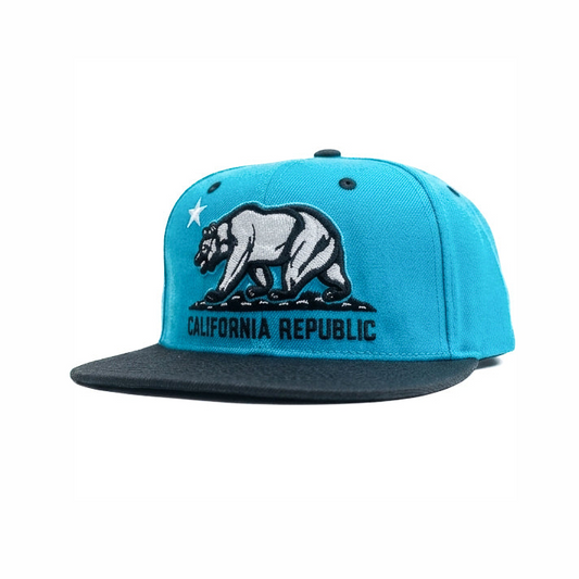 California Republic Blue Snapback Cap