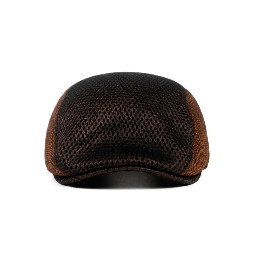 Brown and Black Vintage Newsboy Cap