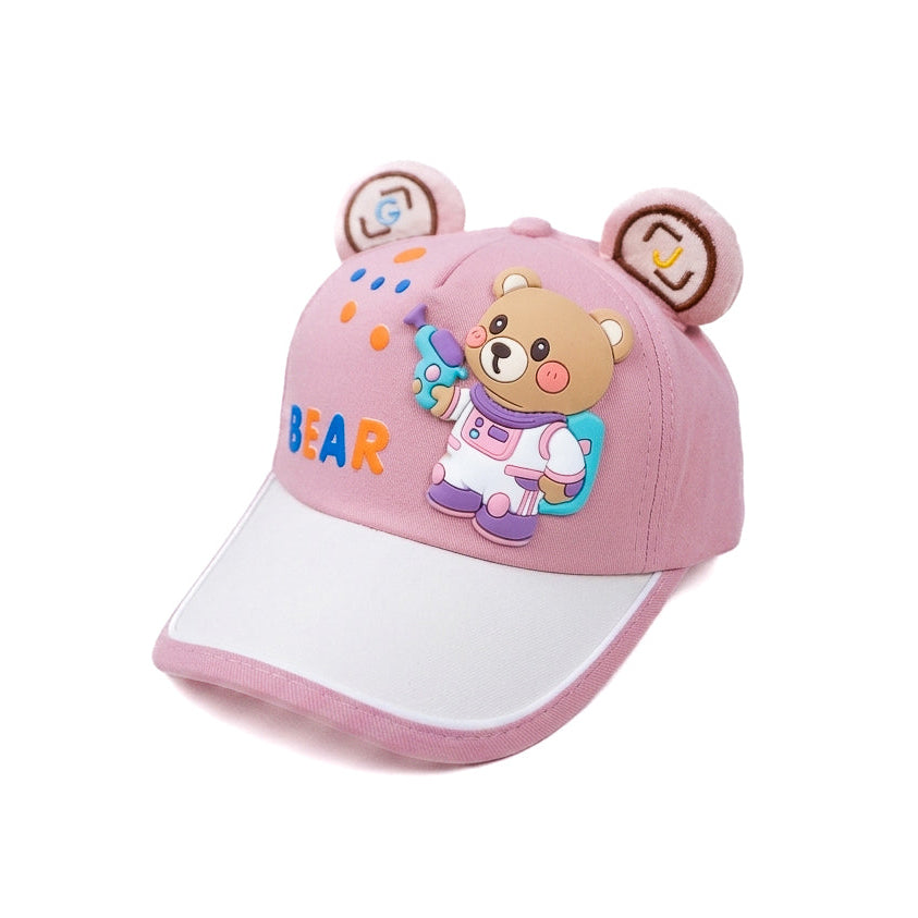 Pink Bear Kids Funday Cap