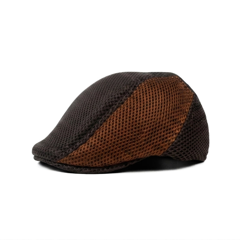 Brown and Black Vintage Newsboy Cap